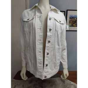 Madewell Oversized White Denim Jacket EUC